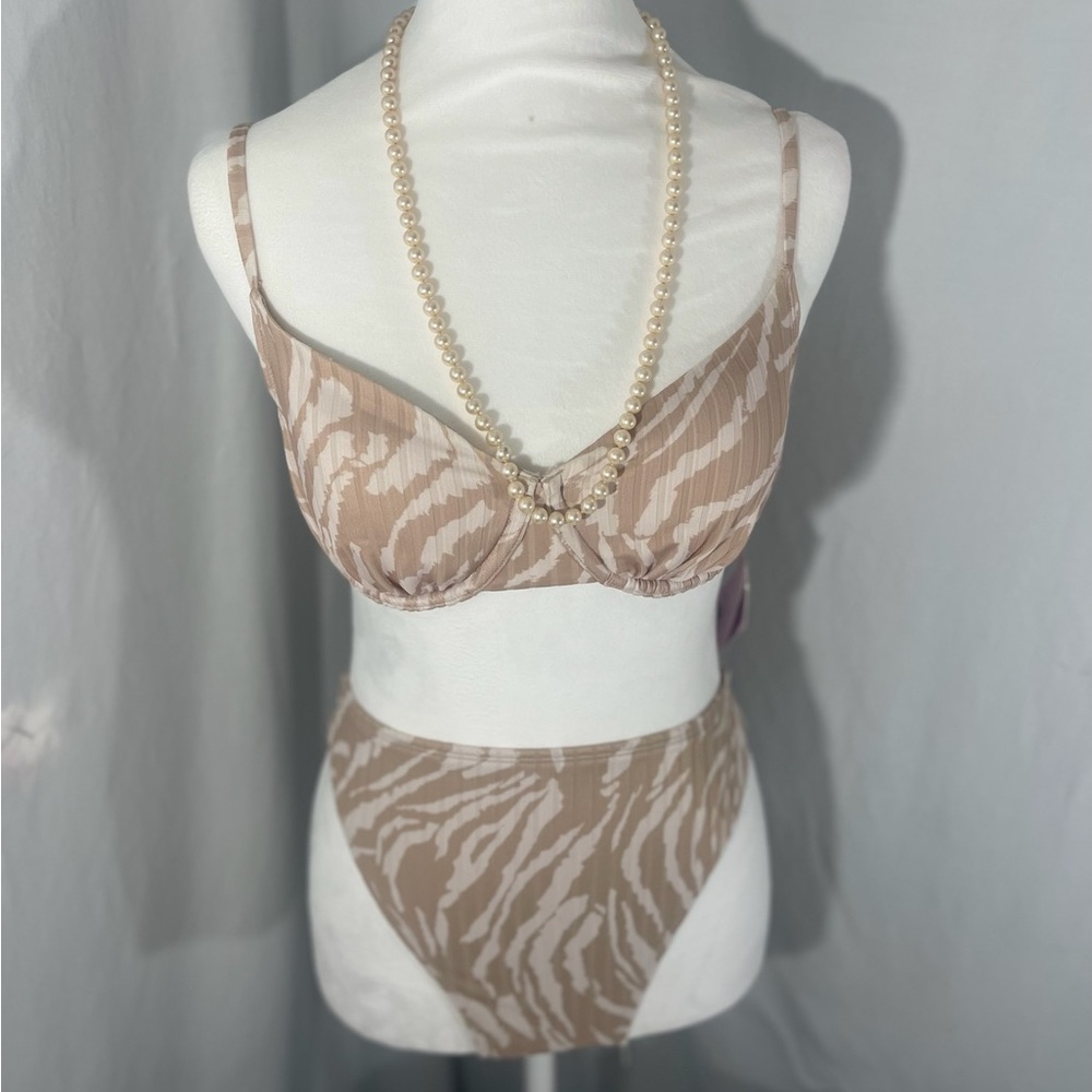 Neutral Zebra Bikini Set